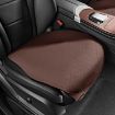 Breathable Flip-fur Car Cushion - Brown Front Seat, All Seasons - 1
