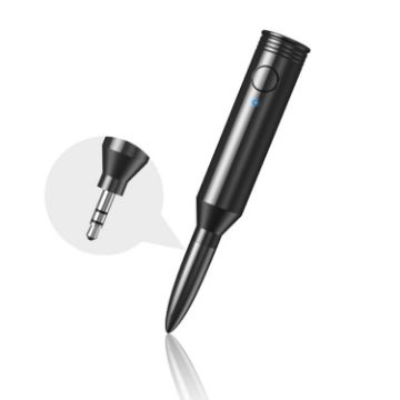 M416 Car Bluetooth Audio Receiver Adapter AUX Converter (Black) - 1