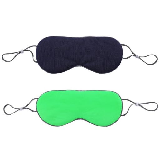 Double-sided Sleep Eye Mask Set (Tibetan Blue & Youth Green) - 1