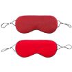 Double-sided Sleep Eye Mask Set: Wine Red & Rose Red, 2pcs - 1