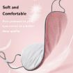Double-sided Sleep Eye Mask Set: Wine Red & Rose Red, 2pcs - 4