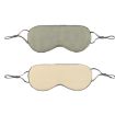 Double-sided Sleep Eye Mask Set (Matcha Green/Ivory Yellow) 2pcs - 1