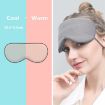 Double-sided Sleep Eye Mask Set with Elastic Band (Beige & Pink) - 3