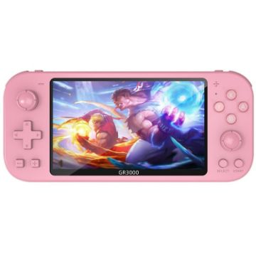 RG3000 Mini Handheld Game Console - Pink, Supports Double Handle - 1