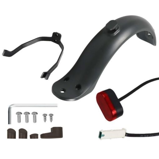 Xiaomi M365 Scooter Accessories: Black Fender, Bracket, Taillight & Wrench - 1