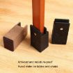 Adjustable Furniture Feet, 4pcs/set, 100mm High, Brown Plywood, 10-37mm - 5