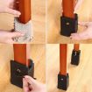 Adjustable Furniture Feet, 4pcs/set, 100mm High, Brown Plywood, 10-37mm - 6