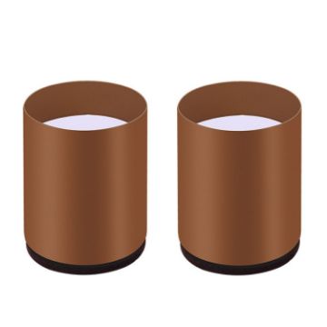 2pcs Carbon Steel Furniture Heightening Foot Pad, Round 4x5cm Brown - 1