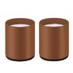 Set of 2 Round Carbon Steel Heightening Foot Pads 6x10cm (Brown) - 1