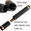 Black Metal Cigar Humidor Storage Tube - Convenient and Secure - 3