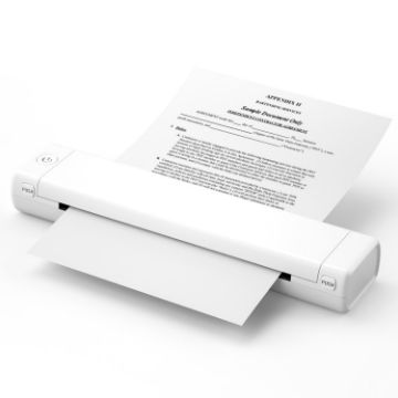 M08F Bluetooth Wireless Portable Thermal Printer, A4, White Version - 1