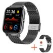 H10 Smart Watch 1.69" Screen, Heart Rate/BP/Sleep, Black Net+Silicone - 1