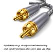 10m Pure Copper RCA Coaxial HIFI Audio Cable SPDIF Speaker (Silver Gray) - 2