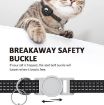 Reflective Silicone AirTag Tracker Pet Collar with Bell (White) - 4
