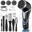 JD-510 Black Rechargeable Foot Callus Remover with Vacuum, 10 In 1 Kit - 1