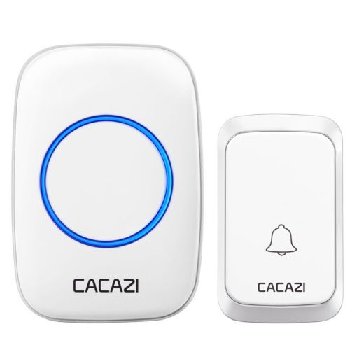 CACAZI A06-DC Wireless Waterproof Doorbell, 1 To 1 Battery Type, White - 1