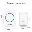CACAZI A06-DC Wireless Waterproof Doorbell, 1 To 1 Battery Type, White - 3