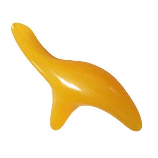 Wax Triangle Sparrow Massager Meridian Stick, Orange - 1
