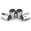 KIA KN Car Tire Valve Cap Set, 12pcs Metal Silver - 2