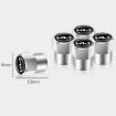 KIA KN Car Tire Valve Cap Set, 12pcs Metal Silver - 3