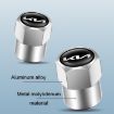 KIA KN Car Tire Valve Cap Set, 12pcs Metal Silver - 6