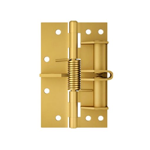 4" Multifunctional Automatic Door Closer Hinge, Color Steel Gold - 1