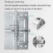 4" Multifunctional Automatic Door Closer Hinge, Color Steel Gold - 6