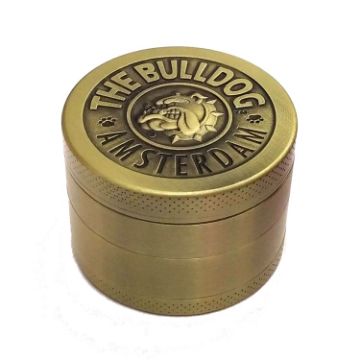 50mm Bulldog Zinc Alloy Tobacco Herb Grinder, 4-Layer Bronze - 1
