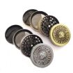 50mm Bulldog Zinc Alloy Tobacco Herb Grinder, 4-Layer Bronze - 4