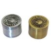 Bulldog Grinder 50mm Zinc Alloy, 4-Layer Ancient Silver Herb Grinder - 2