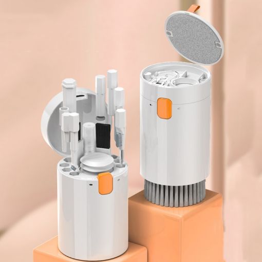 Headphone Cleaning Pen Mobile Camera Computer Tool (White Orange) - 1