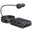 128W Car Charger: USB3.0/PD Car Cigarette Lighter (C28) - 1