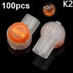 K2 100pcs Waterproof Network Cable & Telephone Line Connectors - 1