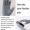 Ice Silk Half Finger Black Sunscreen Non-slip Fishing Gloves - 3
