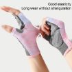 Sakura Pink Non-slip Shock-absorbing Half-finger Yoga Gloves, Size M - 3