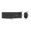 K-Snake WK800 Wireless Keyboard Mouse Set, White, 2.4G Office Use - 2