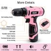 HILDA 12V Cordless Impact Drill Electrical Screwdriver US Plug - 5