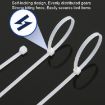 100pcs 7.6mm Wide 8x500mm Self-Locking Nylon Cable Ties (White) - 5