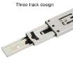 10cm Thickened Mute Drawer Track Rail - 4 Inch Three Sections Slide - 3