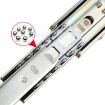 10cm Thickened Mute Drawer Track Rail - 4 Inch Three Sections Slide - 4