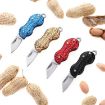 Stainless Steel Peanut Shape Folding Necklace Knife (Random Color) - 6