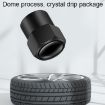 Hexagonal Metal Tire Valve Caps - 4pcs Set Universal (Black) - 6