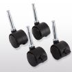 1.5" Swivel Furniture Casters with Brake, 10pcs for Chair/Crib/Sofa - 2