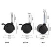 2" Swivel Furniture Casters for Chair, Crib, Sofa - 10pcs, No Brake - 3