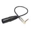 0.3m 3.5mm TRS to XLR 3Pin Audio Cable, 90 Degree (Black) - 1