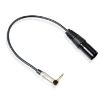 0.3m 3.5mm TRS to XLR 3Pin Audio Cable, 90 Degree (Black) - 2