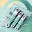 4pcs Stainless Steel Nail Knife Set with Rotating Bag - Matcha Green - 1