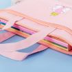 Little Rabbit Pink Canvas Zipper A4 File Bag for Students - 5