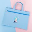A4 Zipper Canvas File Bags - Little Rabbit Style Handbag (Tianlan) - 1