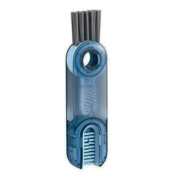 3 In 1 U Shaped Cup Lid Cleaner Brush for Water Bottles (Blue) - 1